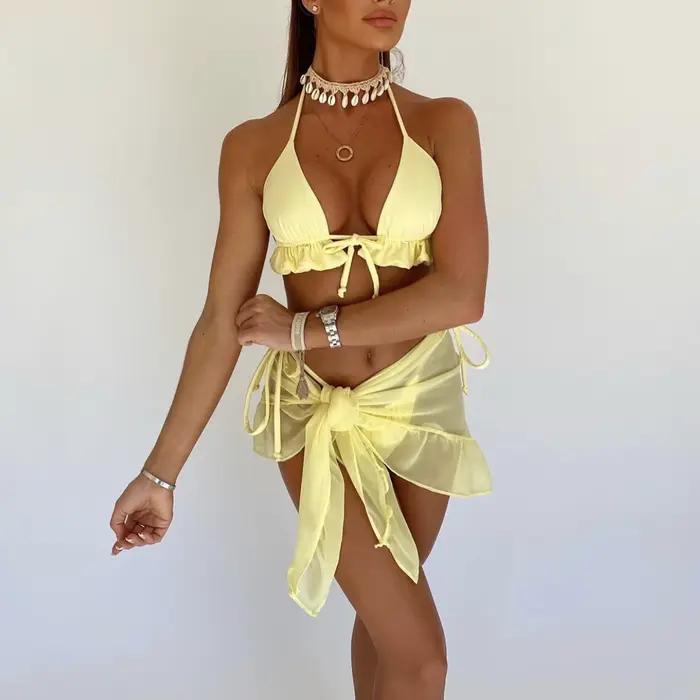 Maillot de bain à lacets pour femmes