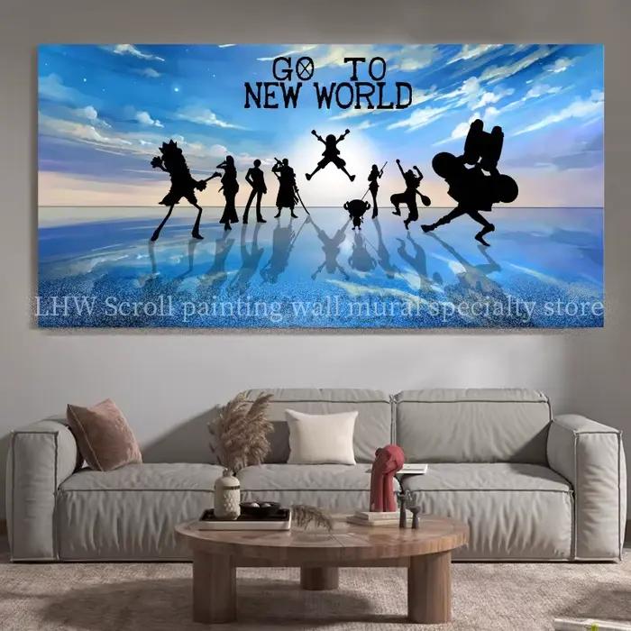 Affiche d'art de la collection de personnages One Piece pour la décoration murale du salon et de la chambre, cadeau d'anniversaire limité, papier peint manga
