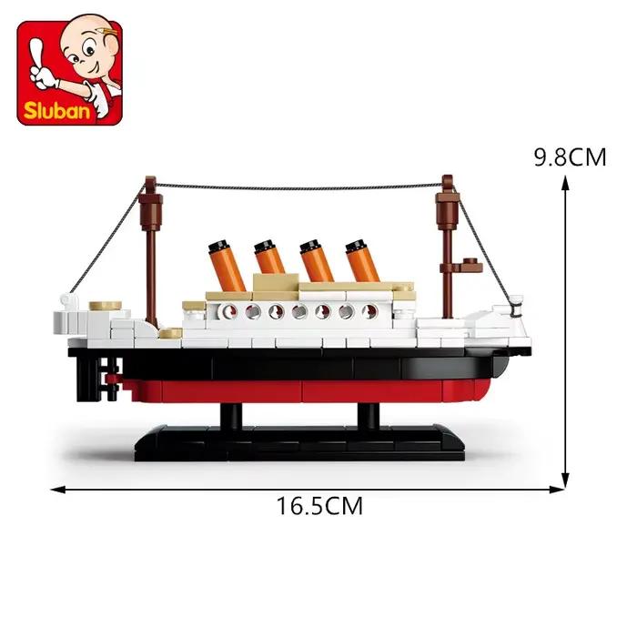 194 pièces ville RMS Titanic bateau modèle blocs de construction ensembles bricolage briques créatives chiffres amis jouets éducatifs cadeau de noël