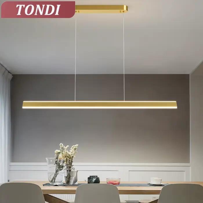 Lampes suspendues modernes simples salle à manger lumières pour salon salle à manger cuisine bureau Long Lustre Lustre décoration de la maison éclairage