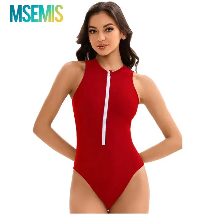 Combinaison de natation athlétique une pièce pour femme