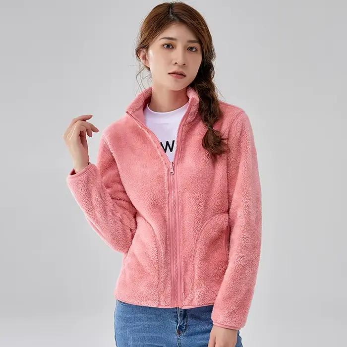 Nouveau polaire femmes vêtements de plein air mode polyvalent hiver loisirs Sports épaississement Double face manteau chaud femme veste