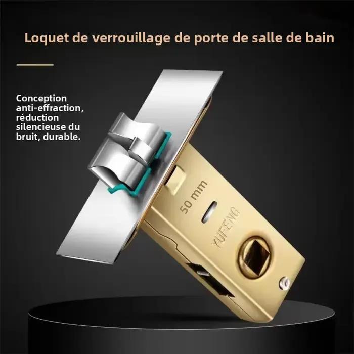Pêne dormant de porte intérieure sans clé, cylindre tubulaire de porte à mortaise, accessoires universels, spécifications multiples disponibles