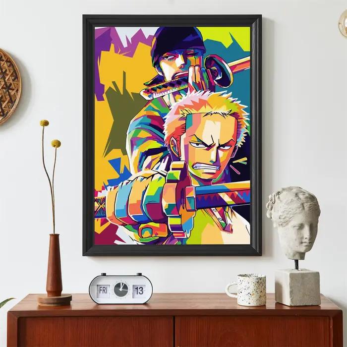 Affiches en toile Luffy une pièce, meilleur cadeau, décor de chambre d'enfant, imprimés modulaires, autocollants muraux, dessin animé classique suspendu