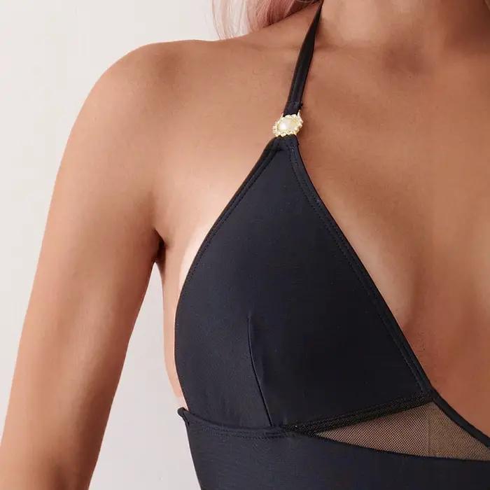 Maillot de bain une pièce sexy transparent pour femme 2026