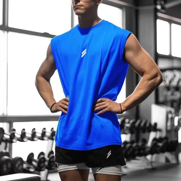 T-shirt sans manches pour hommes, séchage rapide, Fitness, musculation, mode, gilet de basket-ball, maille respirante, débardeur de gymnastique d'été pour hommes