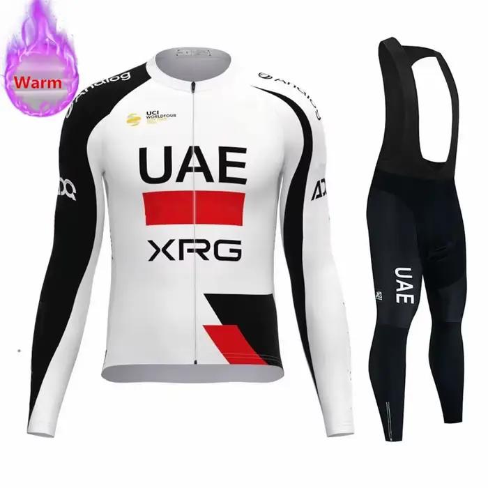 2026 Uae Team hiver polaire à manches longues cyclisme maillot ensemble montagne vélo vêtements porter Ropa Ciclismo course vélo maillot costume
