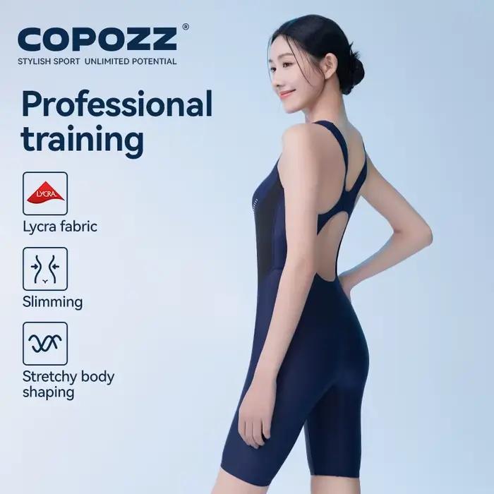 COPOZZ femme nouveau maillot de bain une pièce solide sans manches évider col en V été