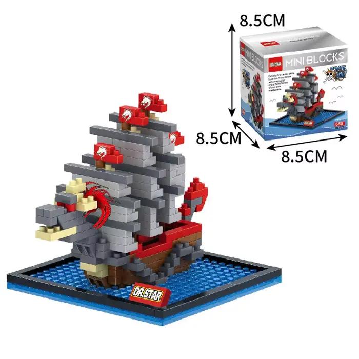 Blocs de construction DIY One Piece, collection de navires pirates, ensemble de briques créatives, jouet éducatif pour enfants et adultes, cadeau