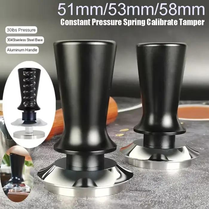 Tampers à café expresso 51mm 53mm 58mm avec ressort calibré en acier inoxydable pour barista