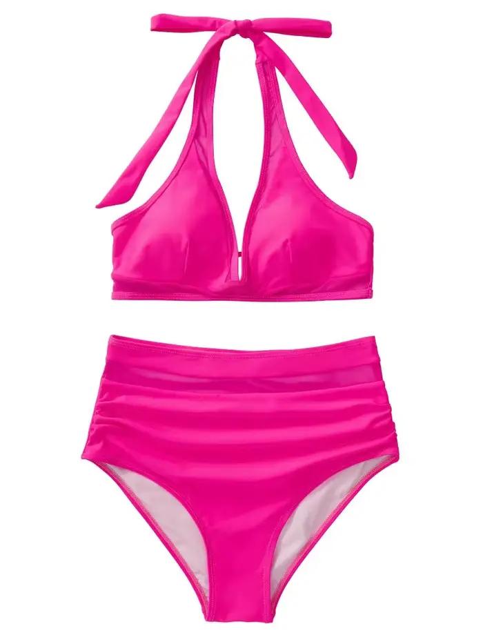 Maillot de bain taille haute pour femme sexy push-up ensemble deux pièces vêtements de plage printemps 2024