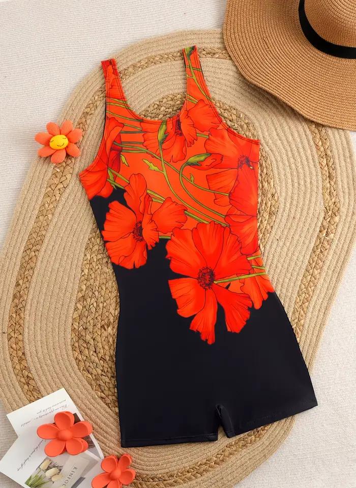 Maillot de bain une pièce vintage sportif polyester élasthanne coupe ajustée pour femmes nage plage occassions spéciales
