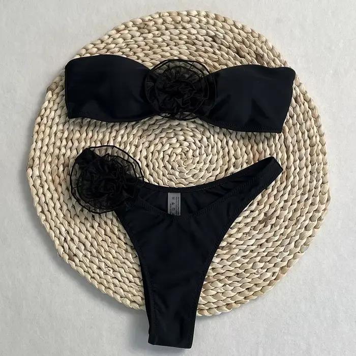 DEBAIOR Bikini Sexy ensemble de Bikini à fleurs taille haute femmes maillot de bain 2025 maillot de bain pour femme Micro Biquini maillot de bain maillots de bain