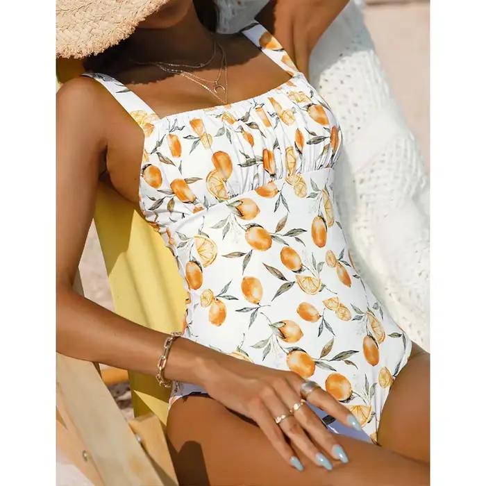 Maillot de bain une pièce imprimé fruits