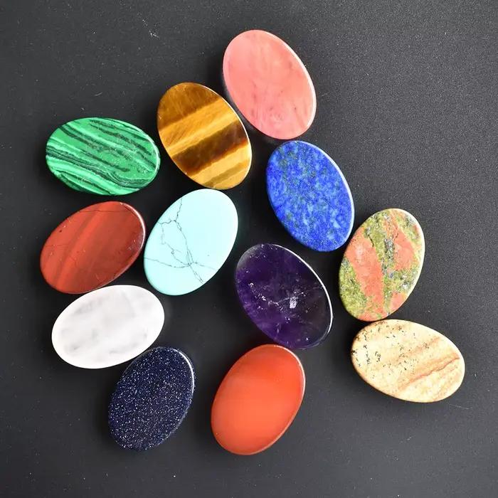 Pierre naturelle de haute qualité, toutes tailles de perles ovales sans trou pour la fabrication de bijoux, livraison gratuite, vente en gros