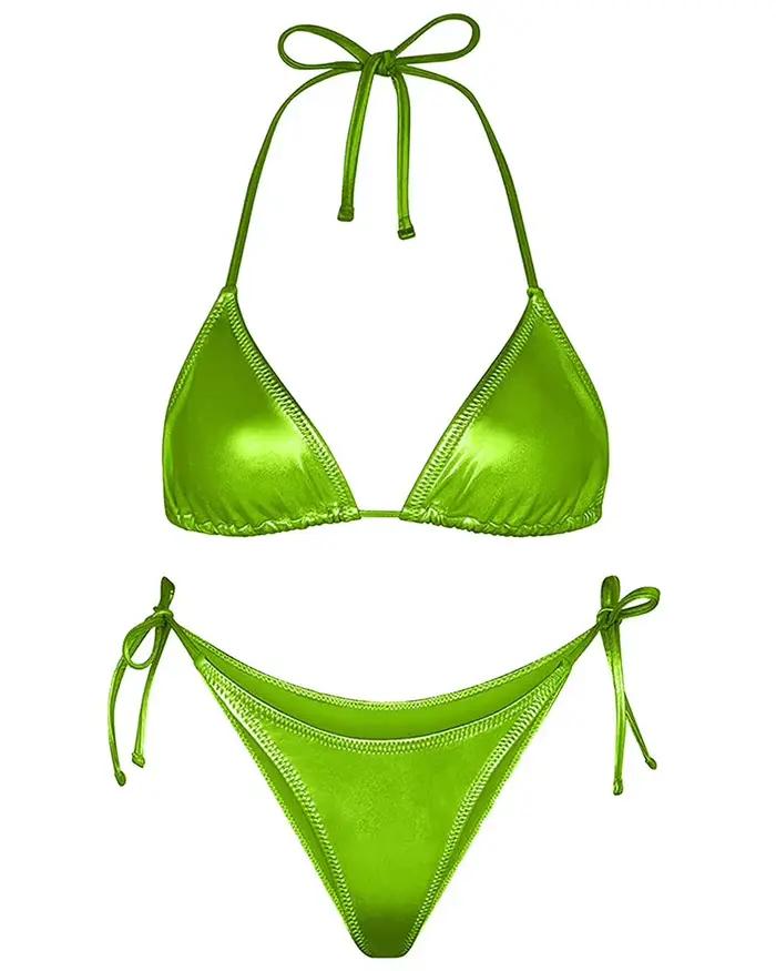 2026 Sexy femmes réglable pansement paillettes strass Bikini ensemble licou Push Up rembourré soutien-gorge mode Bling pierres culottes maillots de bain