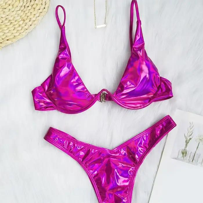 Maillot de bain brésilien Triangle à armatures pour femmes