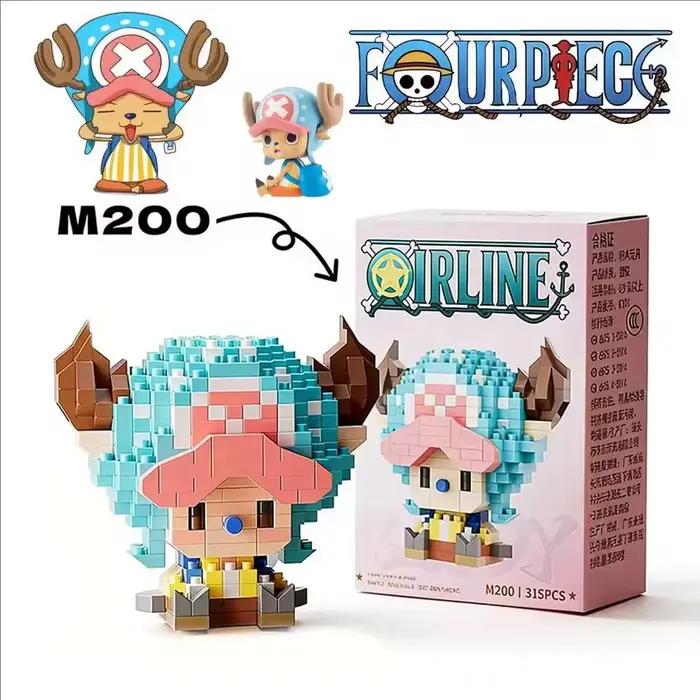 Figurines de construction en micro-blocs ONE PIECE Sun God Nika Luffy, Chopper, Ace, Buggy, modèle 3D anime, mini briques, jouets pour cadeau