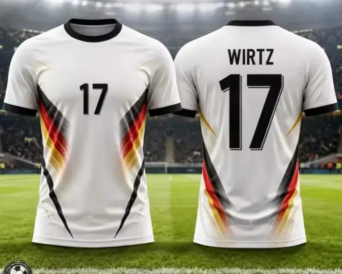 Maillot de football commémoratif Allemagne 2026 Musiala – T-shirt de sport d'été pour homme, enfant et femme ﻿