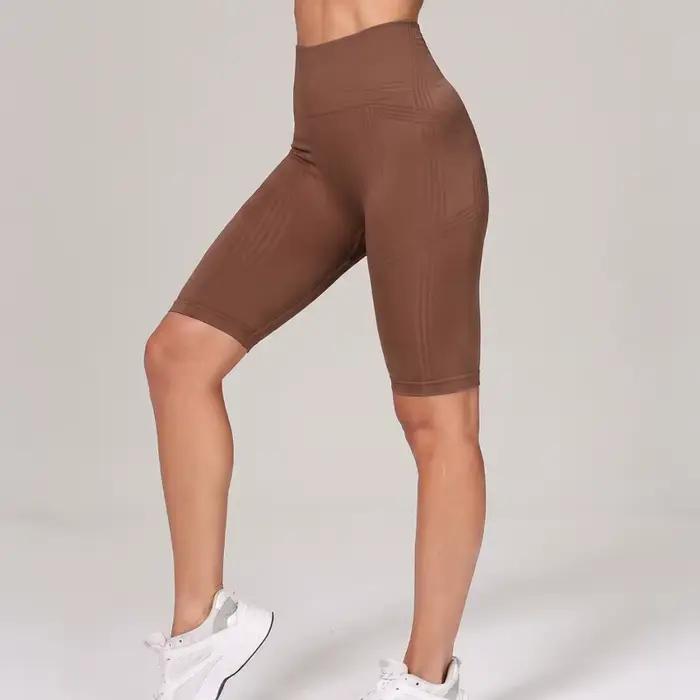 Shorts de yoga taille haute pour femmes, 5 pouces, effet push-up, sensation seconde peau, respirant, moulant, pour la course, la gym, l'entraînement, athlétique, style cycliste
