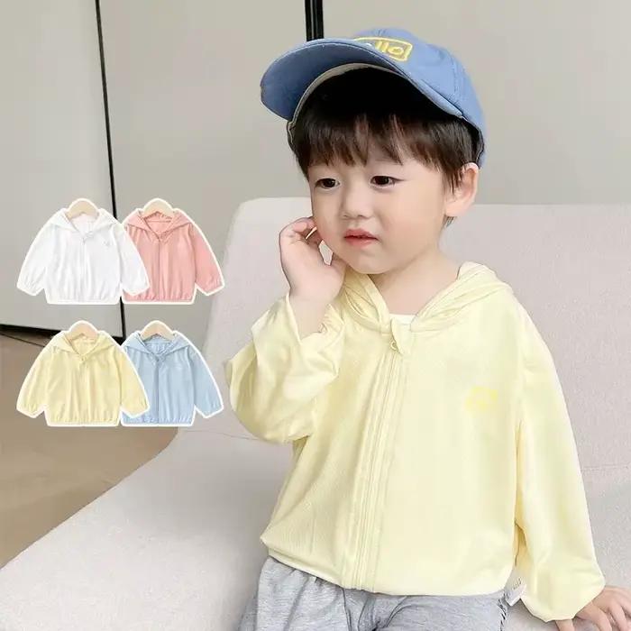 Veste de protection solaire UV pour enfants, unisexe, respirante, légère, pour bébé, tout-petit, voyage en plein air, été, douce, portable