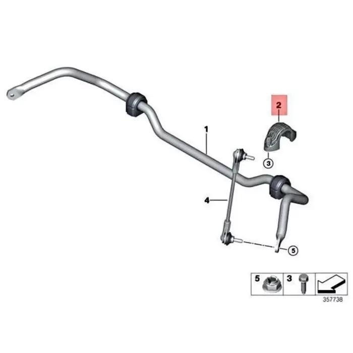 Support de barre stabilisatrice de Suspension avant 8708806510, pour BMW F40 F52 F44 F45 F46 X1 F48 F49 X2 F39 2016 – 2020