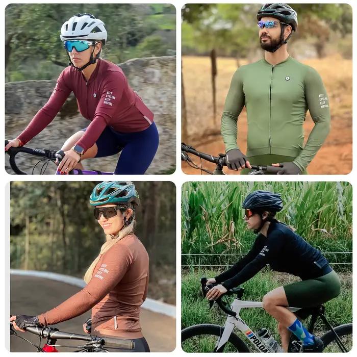 DAREVIE Maillot de cyclisme respirant à manches longues pour hommes et femmes, maille à bulles 3D, petite taille Pro Aero, vêtement de cyclisme
