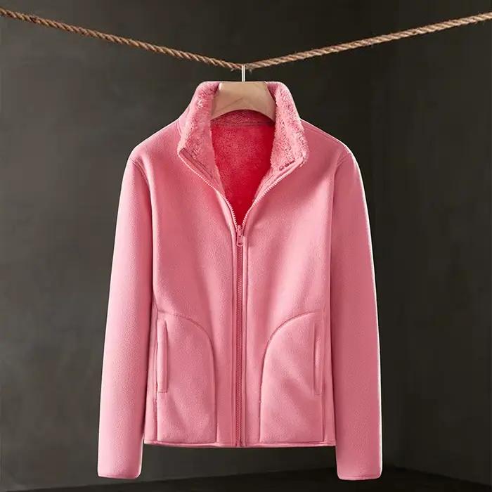 Nouveau polaire femmes vêtements de plein air mode polyvalent hiver loisirs Sports épaississement Double face manteau chaud femme veste