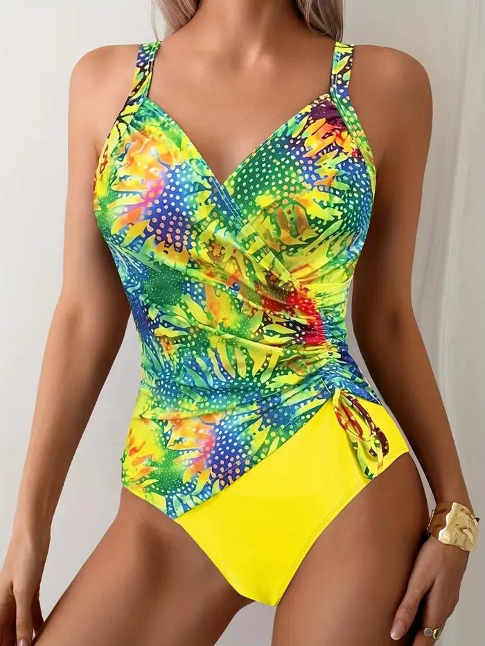 Maillot de bain une pièce Vintage Orange dégradé