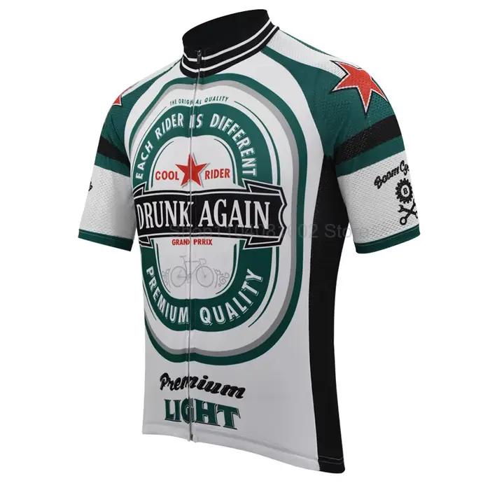 Maillot de cyclisme pour hommes, vêtements de vélo de montagne, vêtements de vélo de route, maillot de cyclisme d'été, maillot de cyclisme à thème bière
