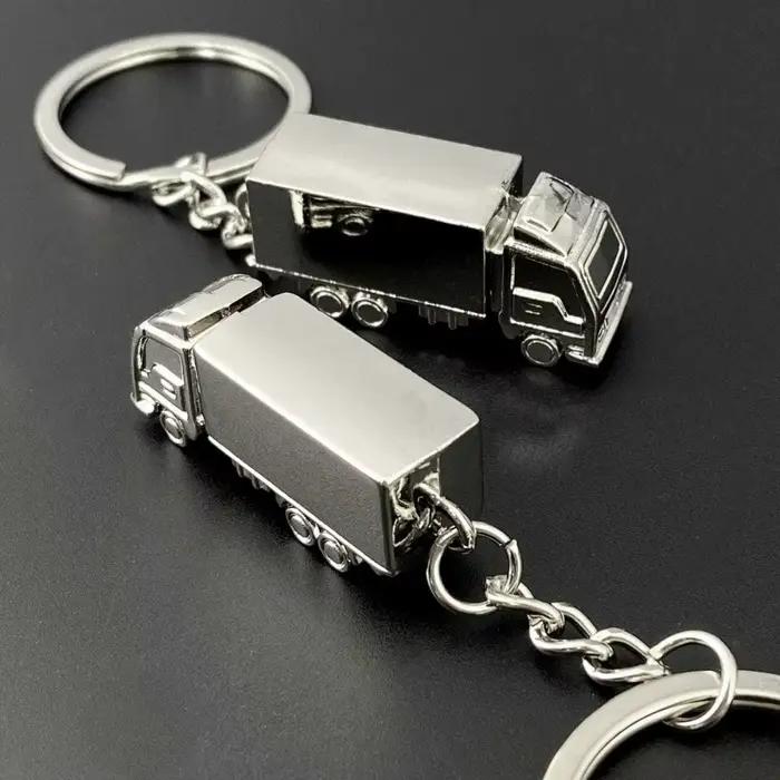 Porte-clés en métal personnalisé, design camion, porte-clés de voiture, porte-clés de moto, pendentif exquis pour homme, cadeau