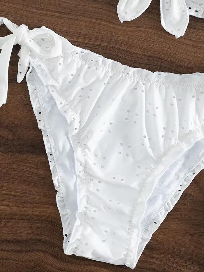 Circyy ensemble de Bikini à volants femmes maillot de bain Sexy deux pièces à lacets nœud dos nu
