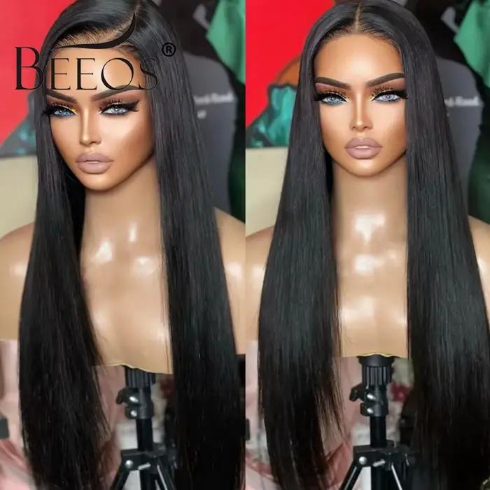 Yaki Straight Invisi-Proximity Wstring 360 HD Lace Frmetals Human Hair Wigs, Glueless Lace Front Wig, 250% Density, Natural document 32 amaran