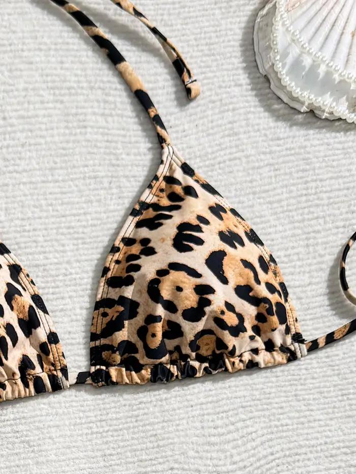 Maillot de bain sexy imprimé léopard pour femmes