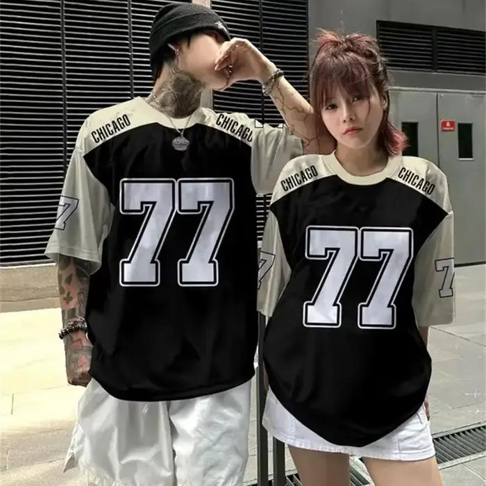 Maillot de basket-ball imprimé en 3D pour hommes, T-shirt de sport respirant à séchage rapide, entraînement d'équipe de rue en plein air, Couple Parent-enfant à manches courtes