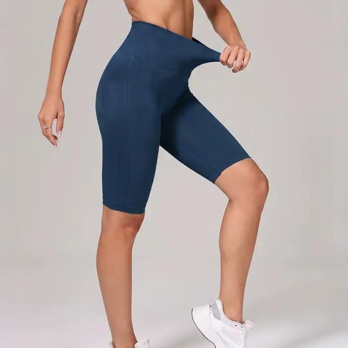 Shorts de yoga taille haute pour femmes, 5 pouces, effet push-up, sensation seconde peau, respirant, moulant, pour la course, la gym, l'entraînement, athlétique, style cycliste