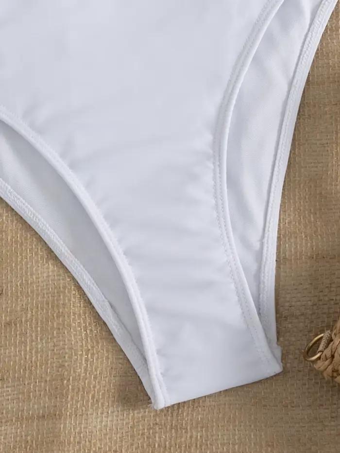 Maillot de bain une pièce blanc pour femme