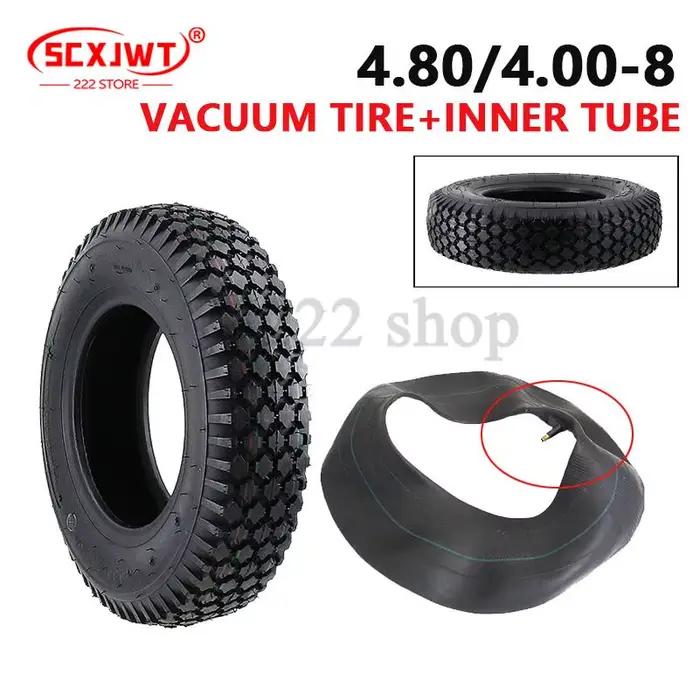 Nouveau pneu à chambre à air épaissi 4.80/4.00-8 pour remorque, tracteur de jardin, camion, souffleuse à neige, VTT, chariot de golf – Pièces de rechange pour pneus