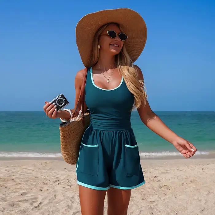 Maillot de bain une pièce sportif conservateur pour femmes