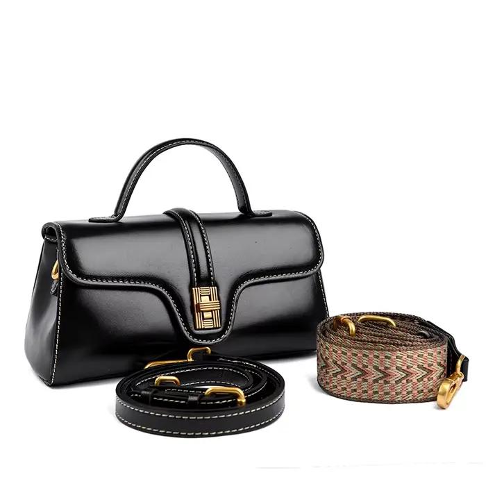 Sacs à main de luxe en cuir véritable pour femmes, sacs à bandoulière de styliste pour dames, sacs à poignée supérieure de grande capacité, fourre-tout