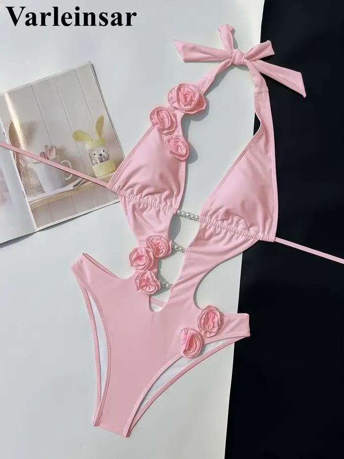 Maillot de bain rose rouge