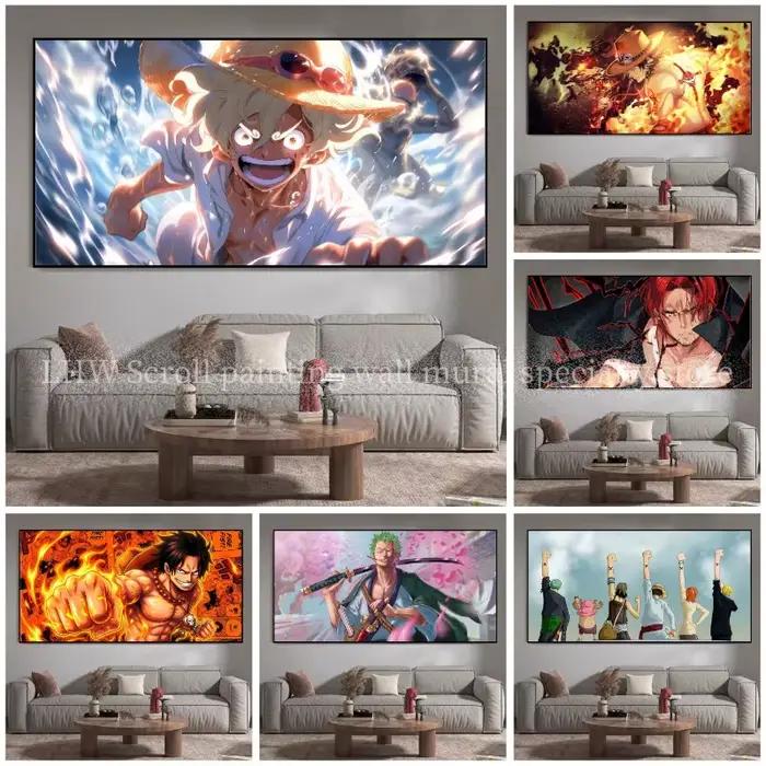 Affiche d'art de la collection de personnages One Piece pour la décoration murale du salon et de la chambre, cadeau d'anniversaire limité, papier peint manga