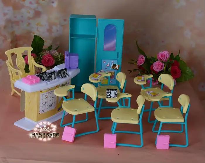 Accessoires pour poupées BJD de 30 cm : mobilier de classe, école, cuisine, piscine, armoire, lit, baignoire, salle de bain