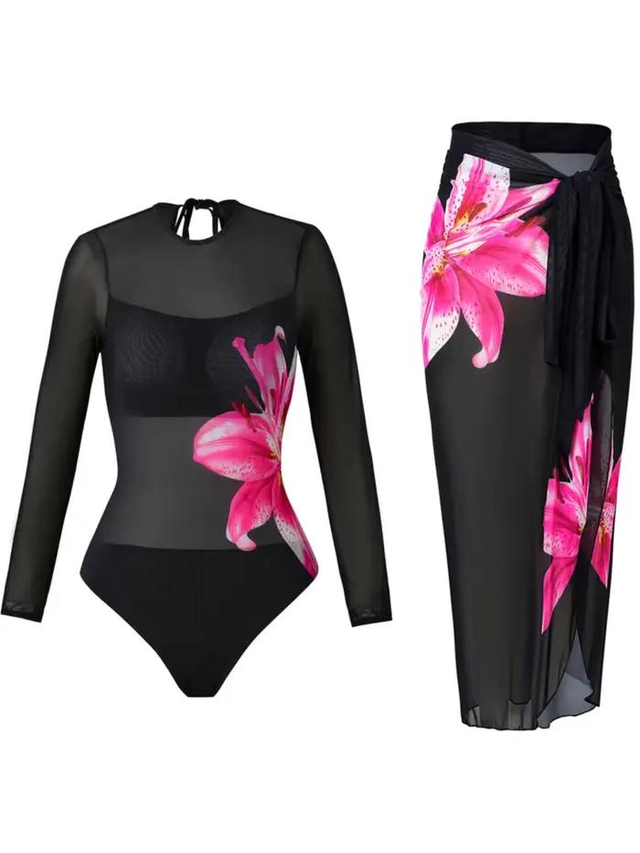 Maillot de bain une pièce imprimé rétro