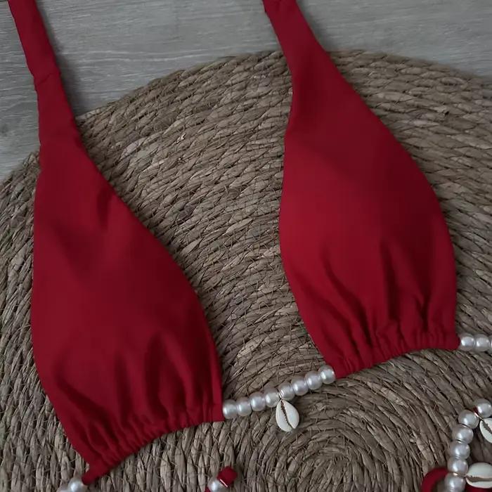 Bikini floral avec lacets push-up deux pièces pour femmes ensemble de bain élégant pour les vacances à la plage occasions spéciales