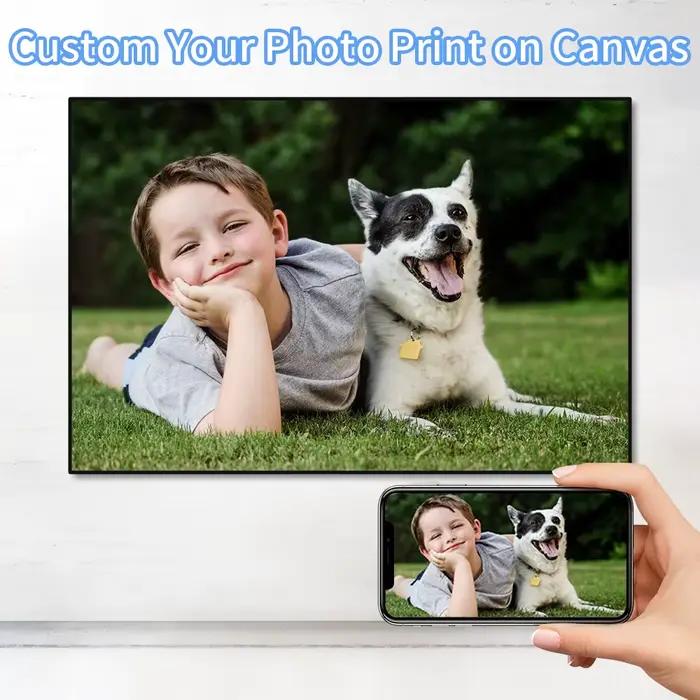 Peinture sur toile personnalisée pour famille, paysage, animal, toutes photos et tailles, affiches et imprimés personnalisés, art mural, décoration d'intérieur