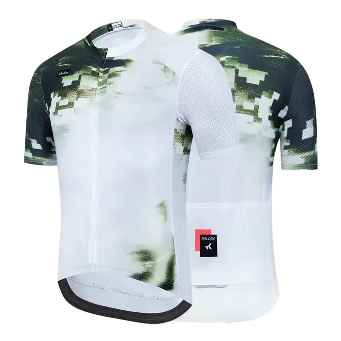 RAUDAX été hommes à manches courtes maillot de cyclisme maillot de cyclisme sur route vêtements VTT vêtements de sport avec trois poches
