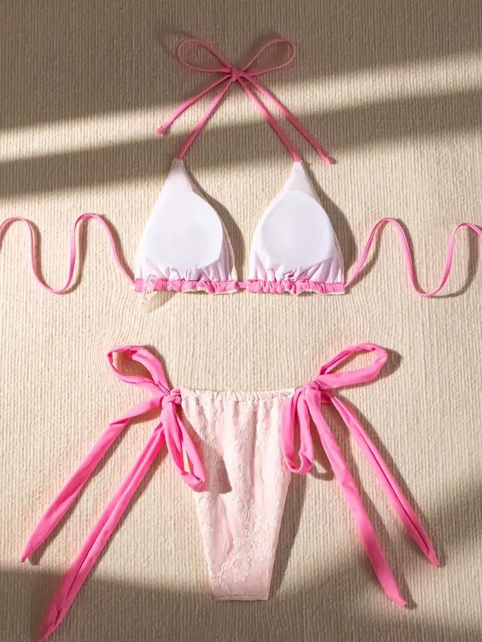 Maillot de bain deux pièces en dentelle pour femmes