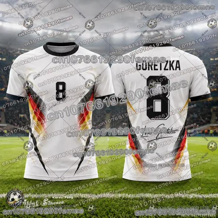 Maillot de l'équipe de football allemande 2026 édition spéciale – T-shirt de football décontracté pour l'entraînement en extérieur, respirant et confortable pour enfants et adultes