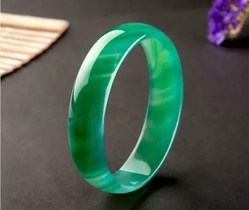 Bracelet de diversité vert naturel pour femme, bracelets sculptés à la main, bijoux pour dames, bracelet à breloques, accessoires de mode, 67-68mm